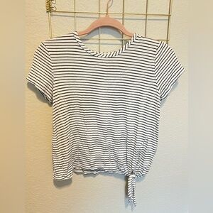 Olivia Rae Black and White Striped Top